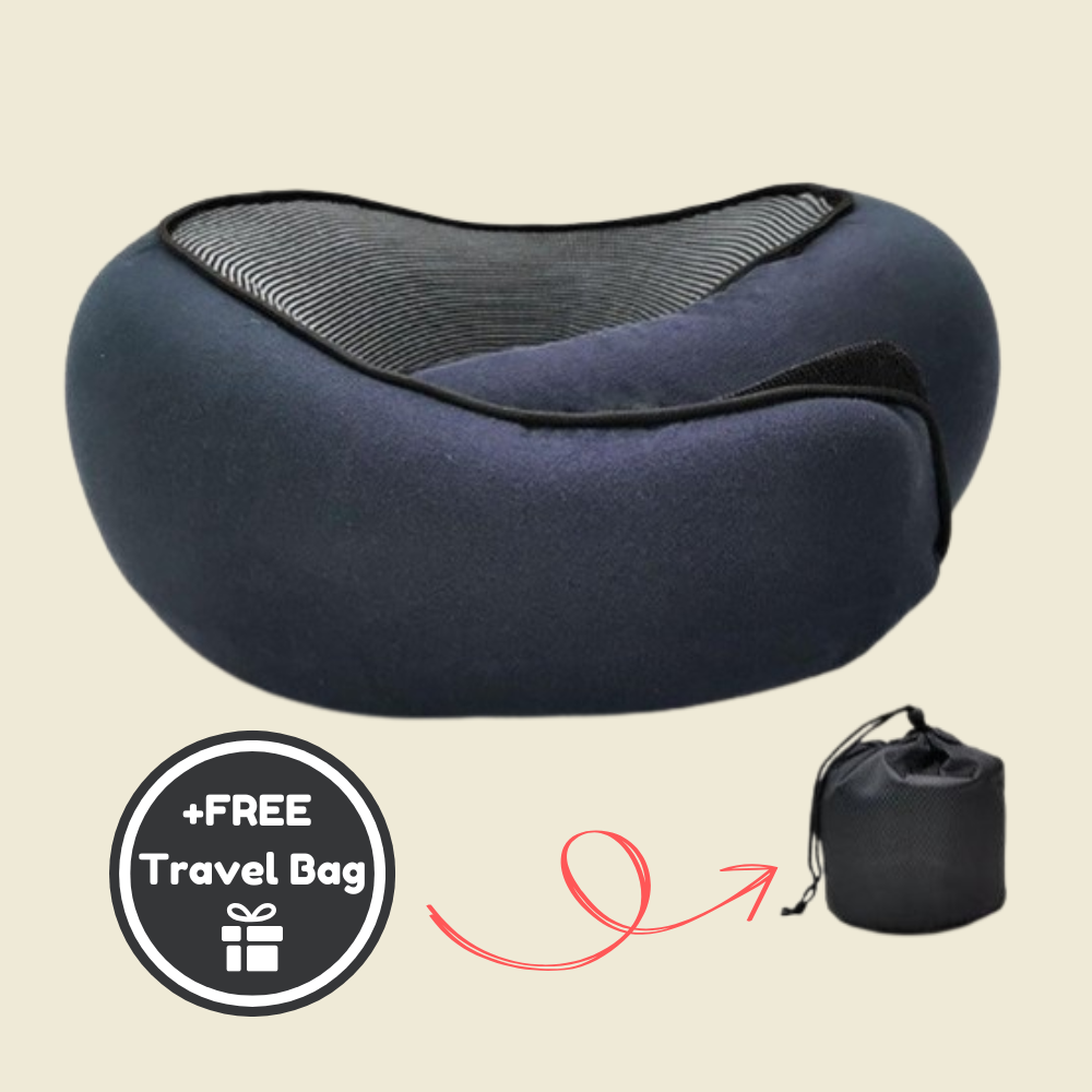 FlyKomfort Ultimate Travel Pillow | U-Shaped Memory Foam Pillow