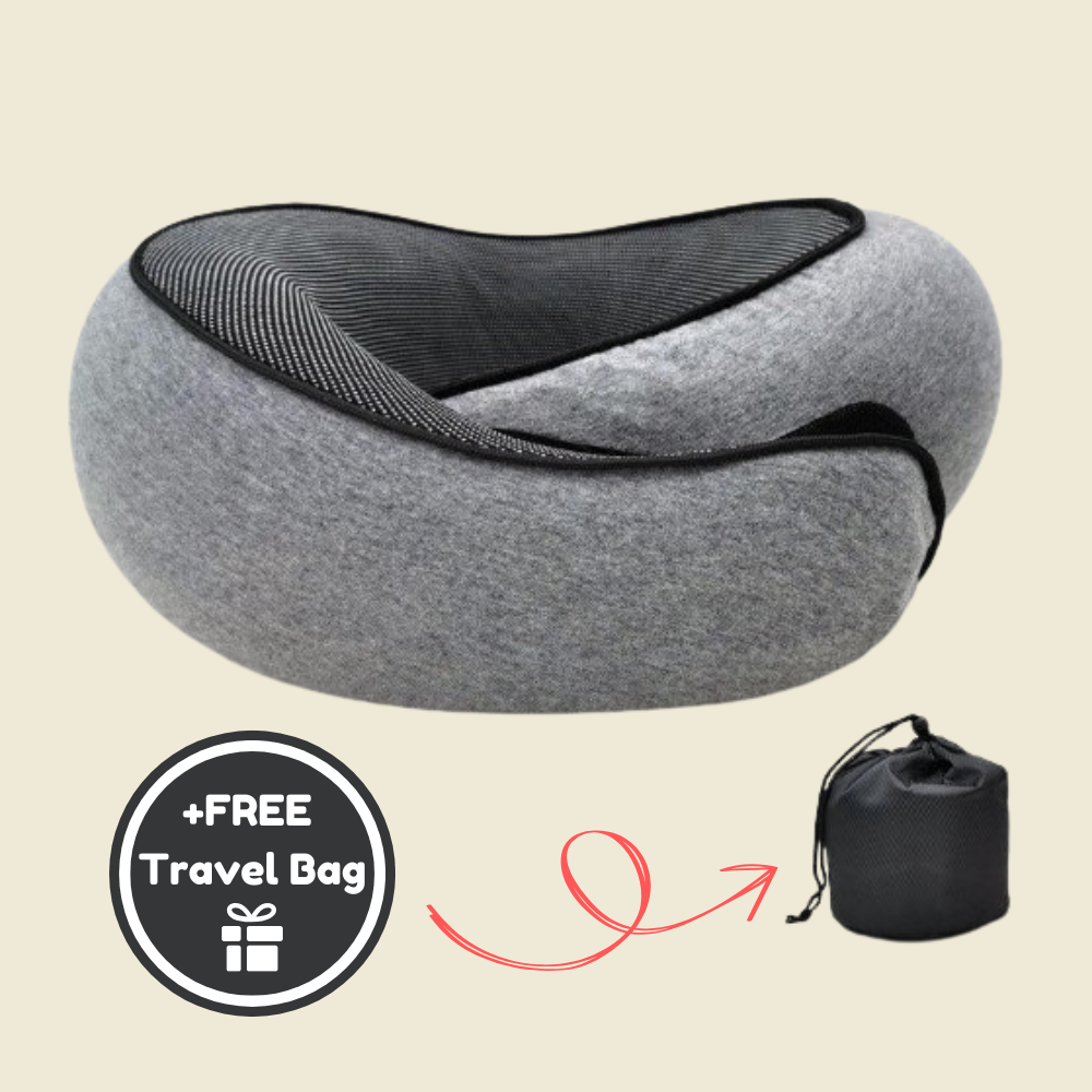 FlyKomfort Ultimate Travel Pillow | U-Shaped Memory Foam Pillow